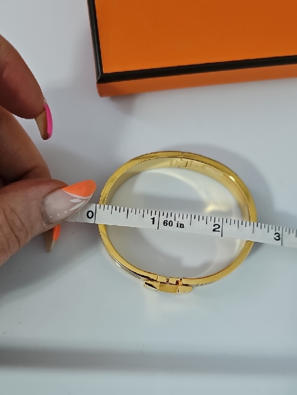 Hermes Black Enamel Clic H Bracelet with Gold-Tone Hardware - Picture 12 of 16
